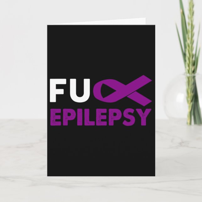 Cartão Presente de Suporte Conscientização Epilepsia Fck  (Frente)