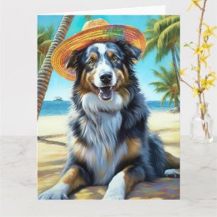 Cartão Presente de verão para amante de Australian Shephe