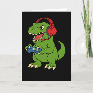 Cartão Presente de videogames de dinossauro Gamer Bruh pa