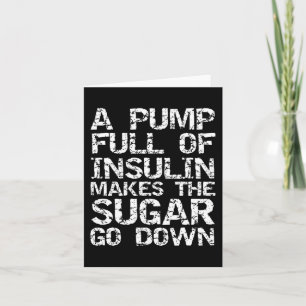Cartão Presente diabético Um Cheio de Bomba de Insulina f