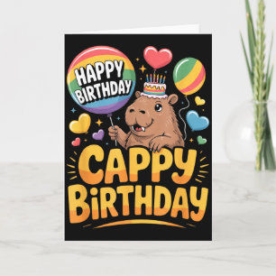 Cartão Presente Divertido de Aniversário do Capivara Aman