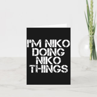 Cartão Presente Divertido de Aniversário Nome Niko Fazend