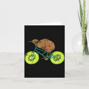 Cartão Presente Divertido de Ciclismo para Kiwi da Nova Z