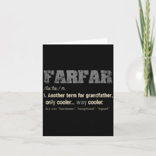 Cartão Presente do Avô com Definição Divertida Farfar Sue