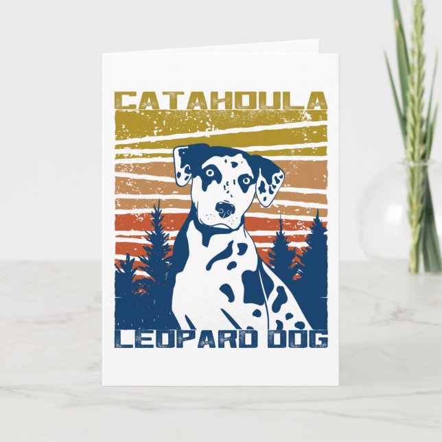Cartão Presente do Cão Leopardo Catahoula (Frente)
