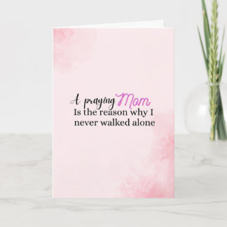 Cartão Presente do dia das mães cristã citação de fé mãe