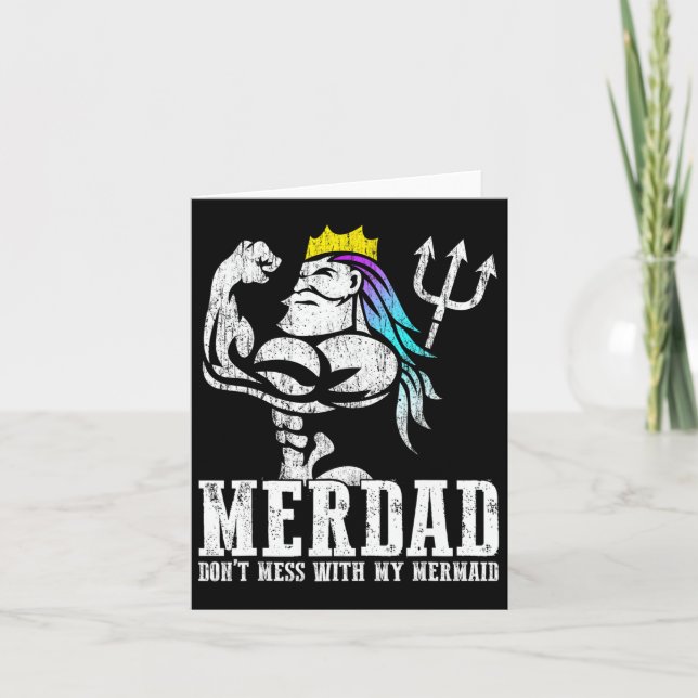 Cartão Presente do Dia dos Pais Merdad Não Brinque com a  (Frente)