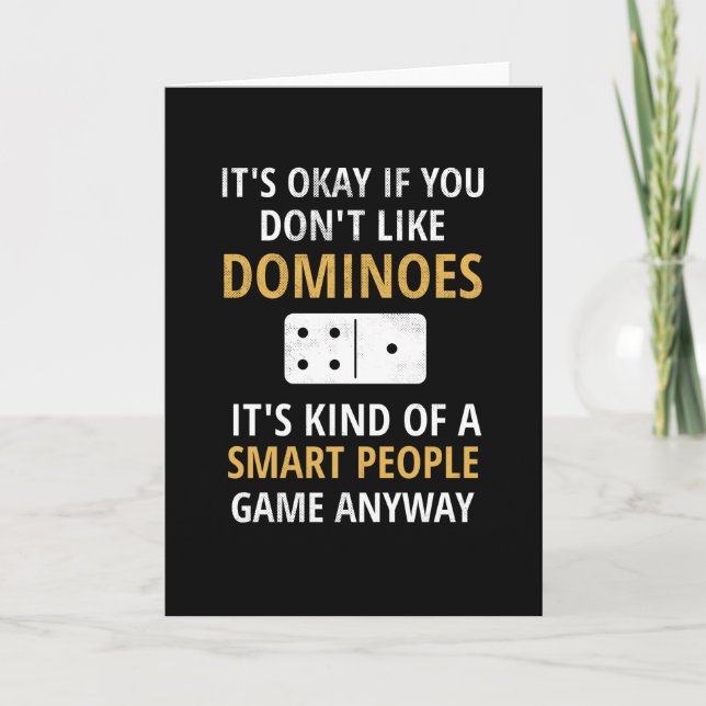 Cartão Presente do Dominoes| Amantes Dominoers Player (Frente)