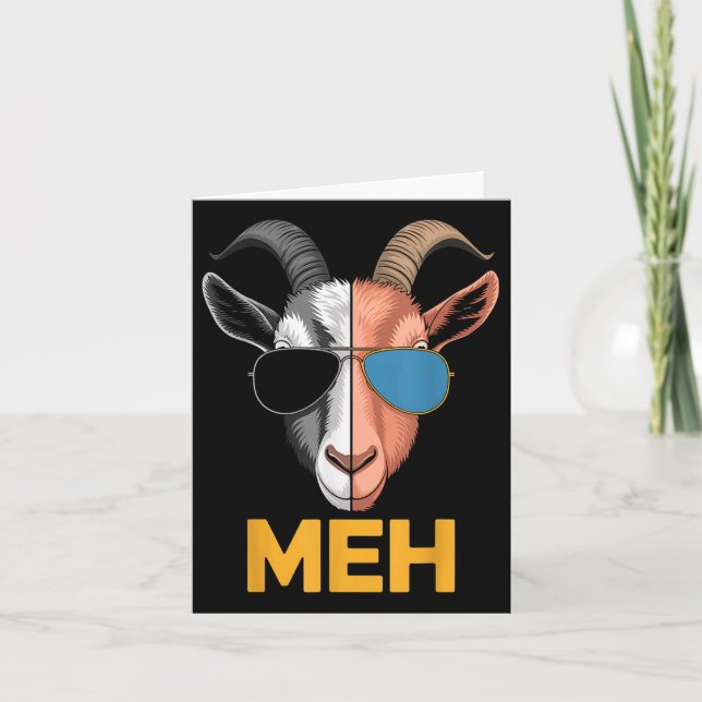 Cartão Presente do fazendeiro Goat Meh Engraçado (Frente)