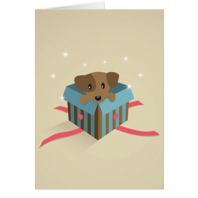 Cartão presente do filhote de cachorro (Frente)