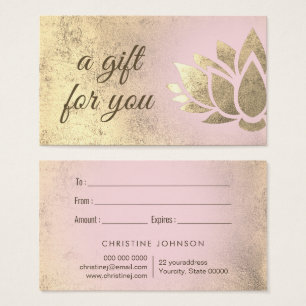 cartão-presente do logotipo lotus