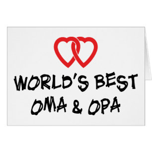 Cartão Presente do Oma & do Opa do mundo o melhor