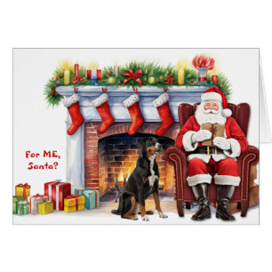 Cartão Presente do Papai Noel Greater Swiss Mountain Dog