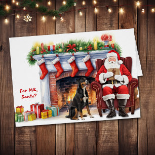 Cartão Presente do Papai Noel Greater Swiss Mountain Dog