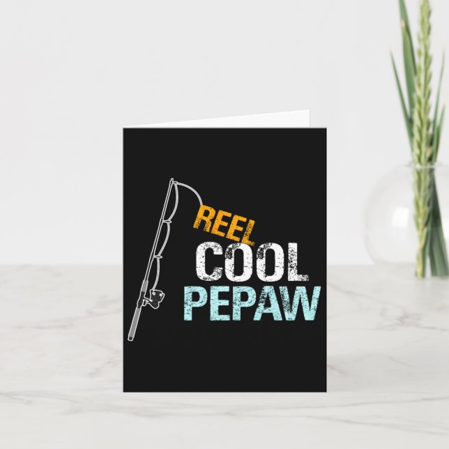 Cartão Presente do Pepaw da neta do neto Reel Cool P (Frente)