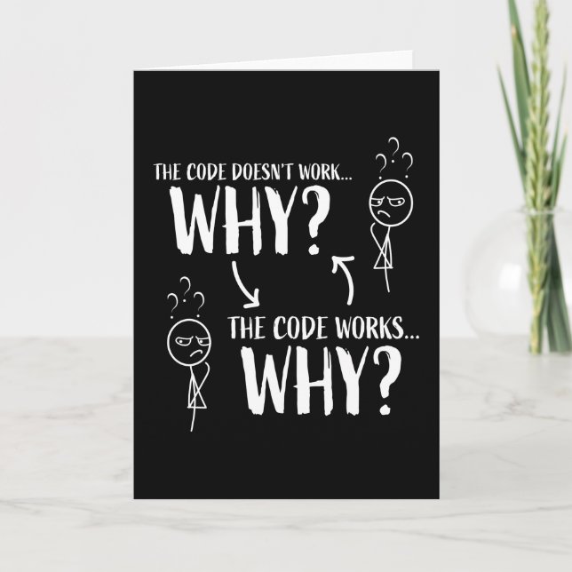 Cartão Presente do programador de codificação engraçado p (Frente)
