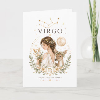 Cartão Presente do Signo de Virgem Zodíaco Astrologia Hor