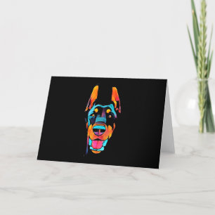 Cartão Presente Doberman Doberman Colorido