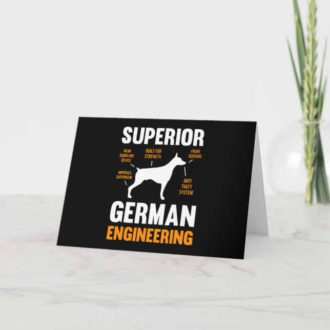 Cartão Presente Doberman | Engenharia Alemã Superior (Frente)