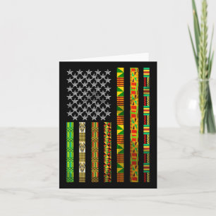 Cartão Presente engraçado afro-americano Bandeira Junetee