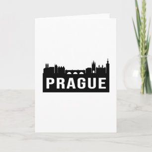 Cartão Presente Engraçado da Cidade de Praga Paisagem Urb