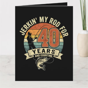Cartão Presente engraçado de 40º aniversário de pesca
