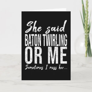 Cartão Presente engraçado de esportes de manuseio de bast