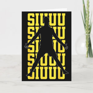 Cartão Presente Engraçado de Futebol Siuuuu Para Fã de Fu