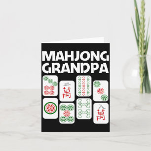 Cartão Presente Engraçado de Mahjong para Avô Pai Homens