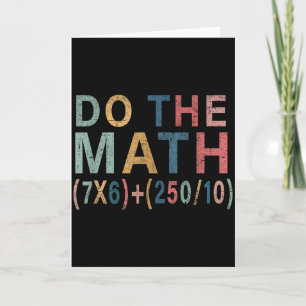 Cartão Presente engraçado de meme de matemática para home