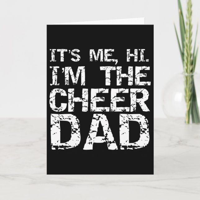 Cartão Presente Engraçado de Pai de Cheerleading É Eu Oi  (Frente)