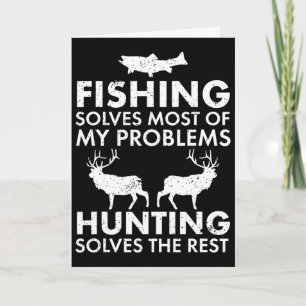 Cartão Presente Engraçado de Pesca e Caça Humor de Natal