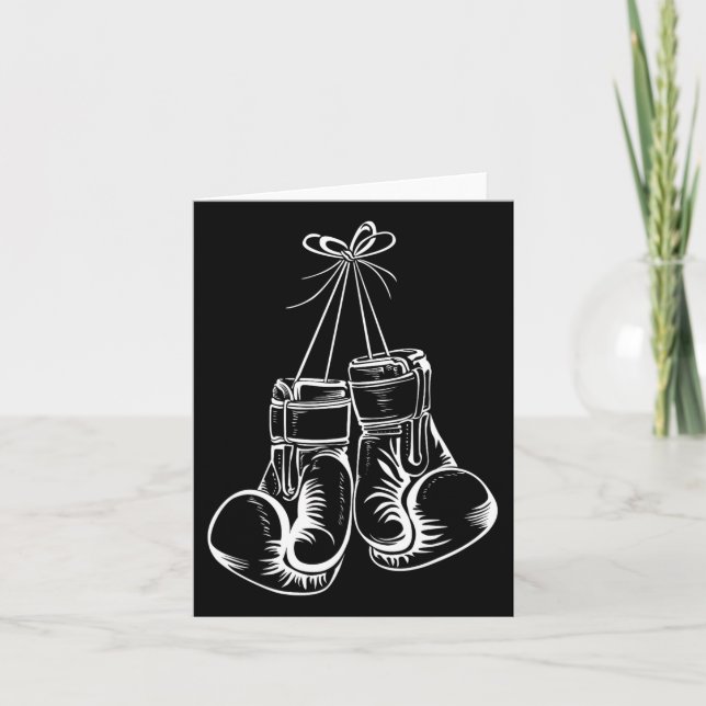 Cartão Presente Engraçado Para Homens Luvas Boxin Boxin (Frente)