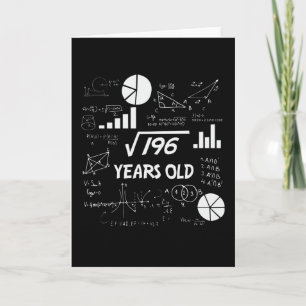 Cartão Presente geek de matemática para aniversário de 14