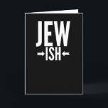Cartão Presente judeu engraçado para o Bar Mitzvah ou Han<br><div class="desc">Este presente judeu é engraçado para qualquer um que seja apenas um pouco judeu ou talvez meio judeu. Eles podem usar isso em Hanukkah ou Natal como uma piada engraçada enquanto todos os outros têm um suéter de Natal feio. Este engraçado presente judeu diz judeu isca com setas apontando para...</div>