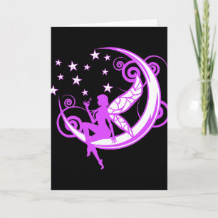 Cartão Presente Lua Estrelas Fadas Yoga Zen Fantasia Mági