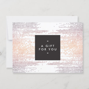 Cartão Presente Moderno de Confetti Colorido