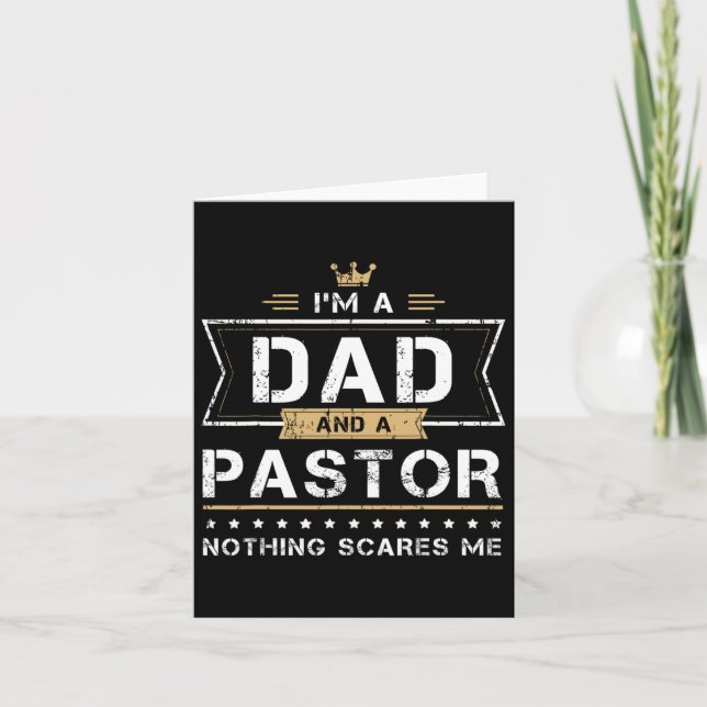Cartão Presente Nada Me Assusta Papai & Pastor (Frente)