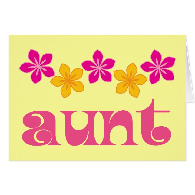 Cartão Presente para a tia (Frente Horizontal)