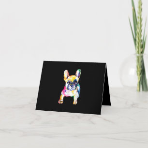 Cartão Presente para Bulldog Francês com Aquarela Origin