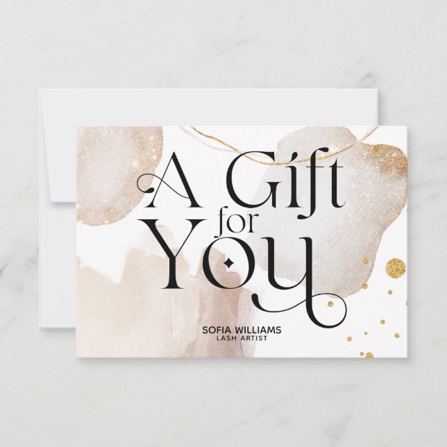 Cartão Presente para Certificado de Boho Abstrato  (Frente)