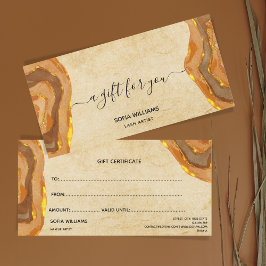 Cartão Presente para Certificado de Boho Terracott
