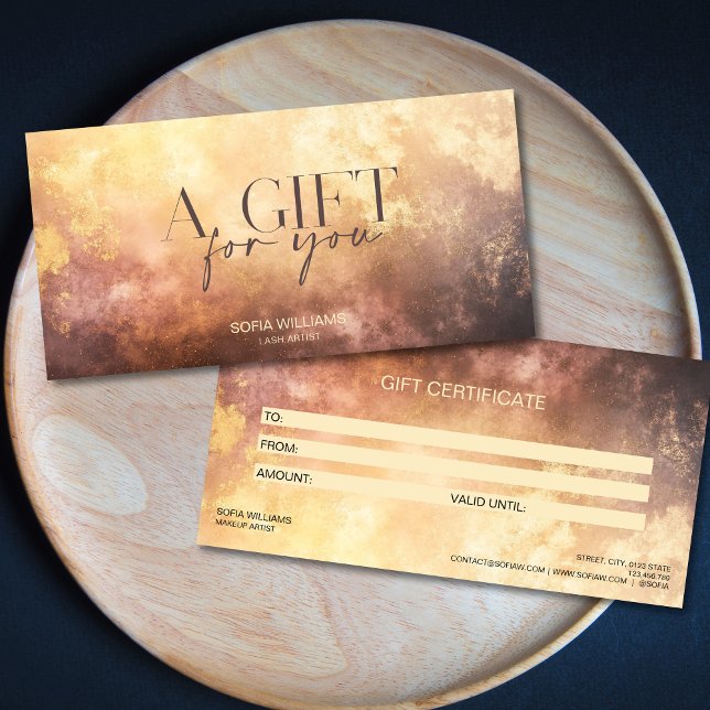 Cartão Presente para Certificado de Empoeiramento  (Criador carregado)