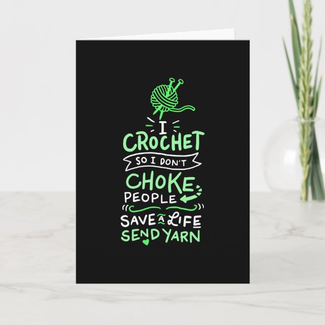 Cartão Presente para Crochê Crocheter (Frente)