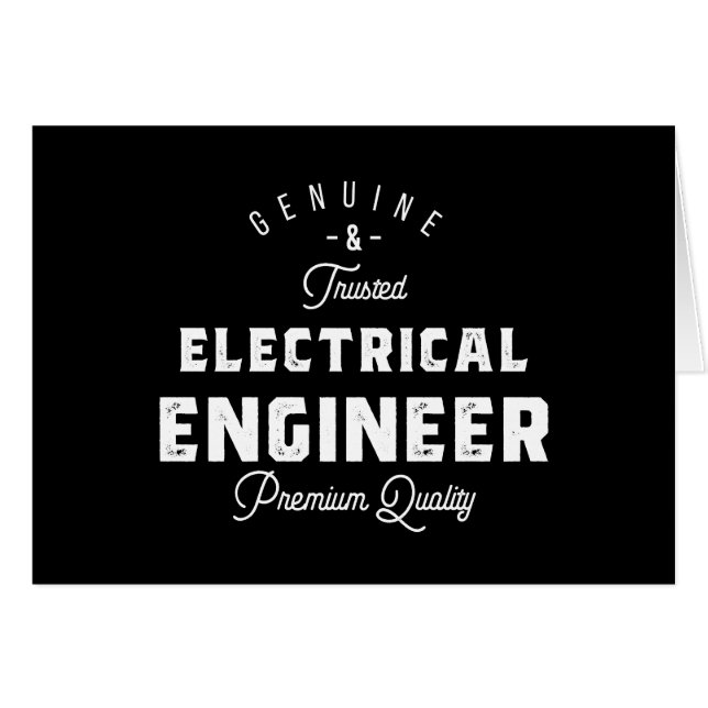 Cartão Presente para Engenheiro elétrico (Frente Horizontal)