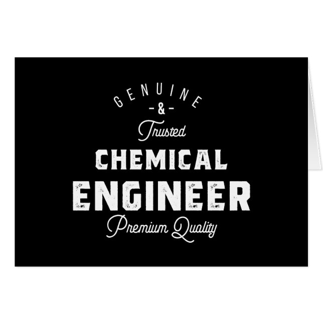Cartão Presente para Engenheiro Químico (Frente Horizontal)