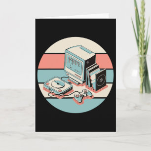 Cartão Presente para jogos em cascata retrô Vintage Gamer