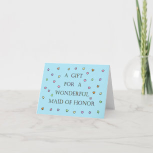 Cartão Presente para Madrinha de casamento Confetti e Let