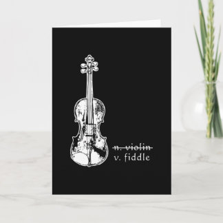 Cartão Presente para música country não violino violino B
