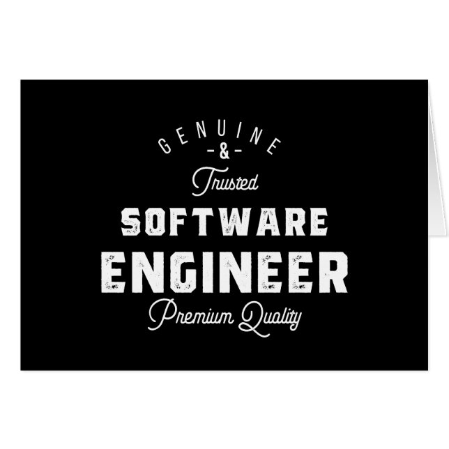 Cartão Presente para o Engenheiro de software (Frente Horizontal)